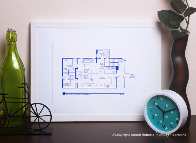 Friends Apartment Floor Plan: Chandler and Joey