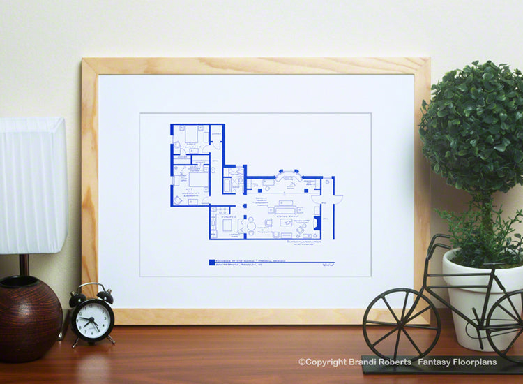 HIMYM Apartment Floor Plans (Set of 4)