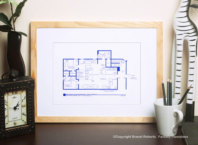 Friends Apartment Floor Plans (Set of 4)