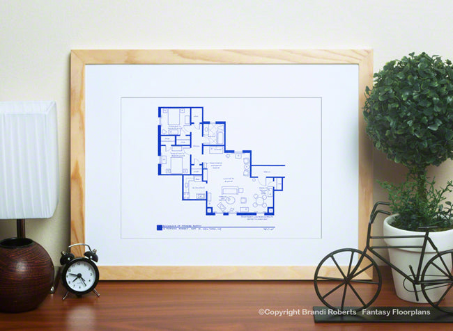 Friends Apartment Floor Plans (Set of 4)