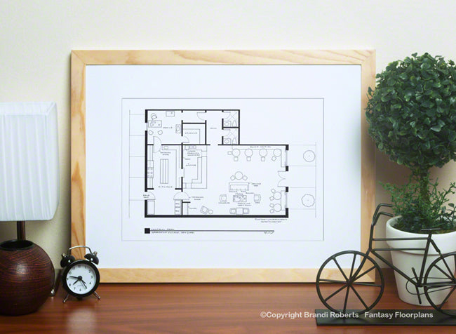 Friends Floor Plan: Central Perk Coffee Shop