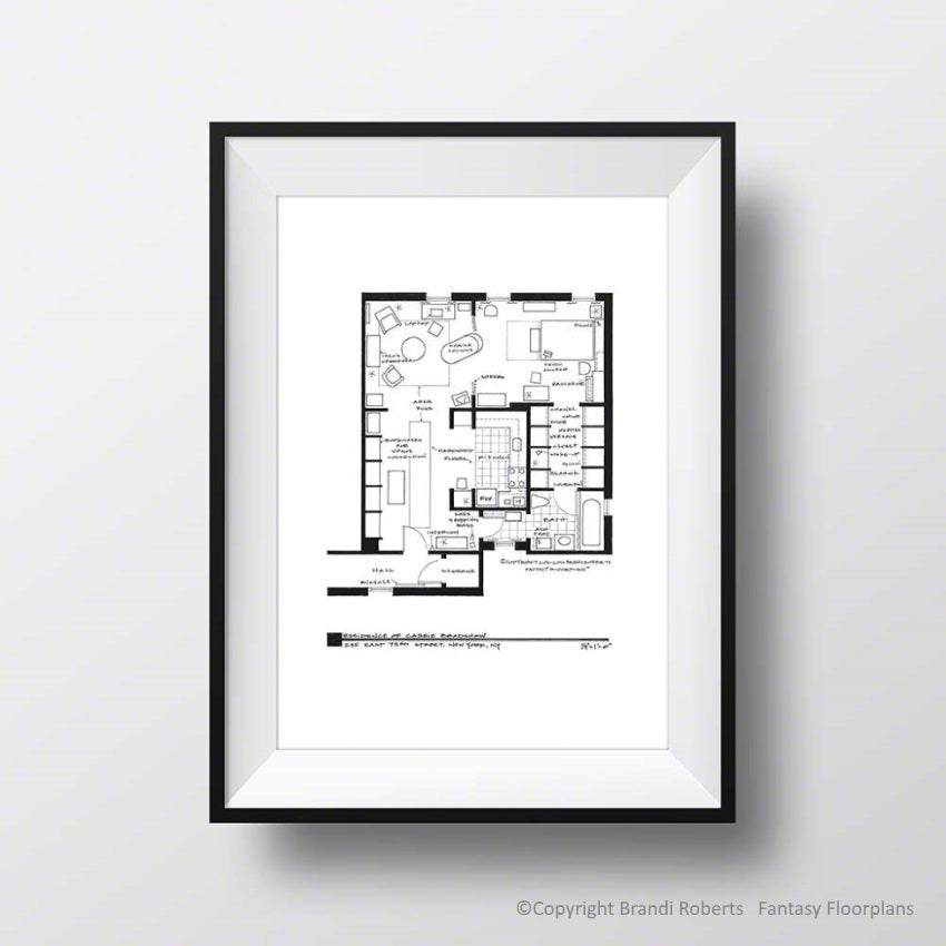 Sex and the City Apartment Floor Plans (Set of 5) image