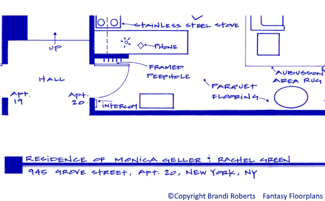 Friends Apartment Floor Plan: Monica and Rachel
