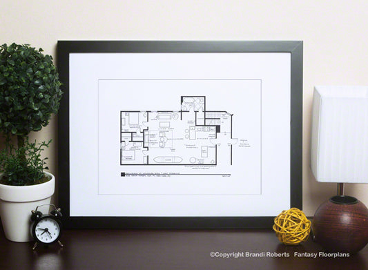 TV show floor plan for Joey and Chandler's Apartment