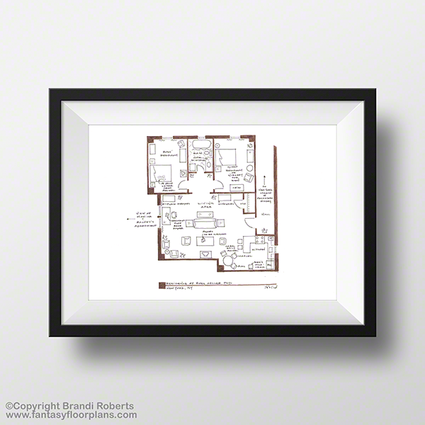 11"x17" Hand-Drawn Sketch for Friends:  Ross Geller