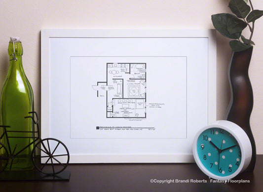 Seinfeld Apartment Floor Plans and Monk's CafÃ© (Set of 5) image