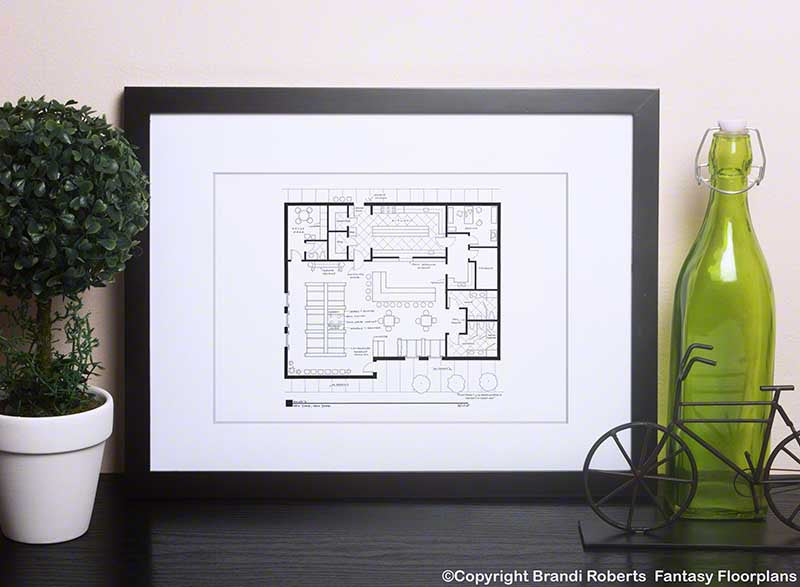 Seinfeld Floor Plan: Monk's Café