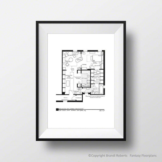 Sex and the City Apartment Floor Plans (Set of 5) image