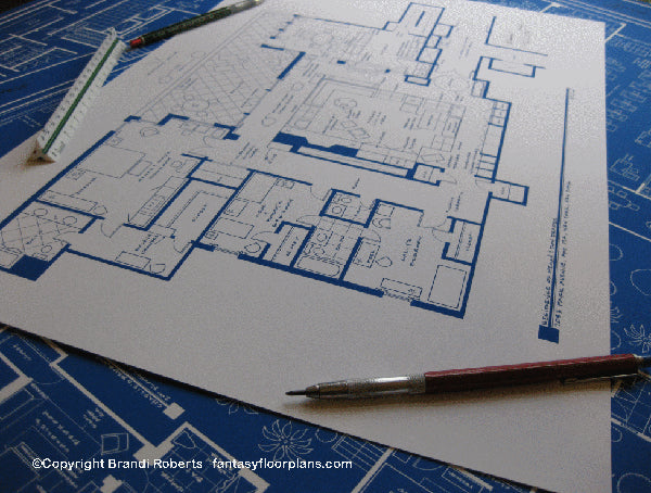 Mad Men Draper Home Floor Plans (Set of 4)