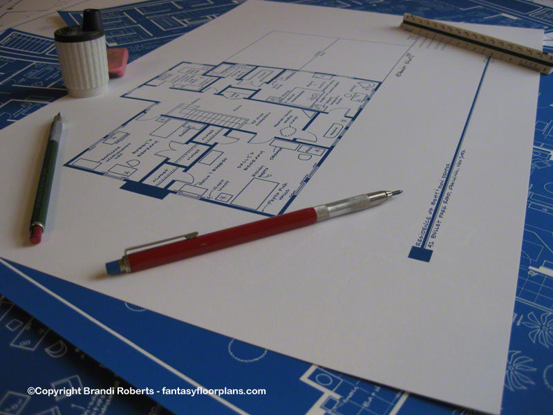 Mad Men Draper Home Floor Plans (Set of 4)